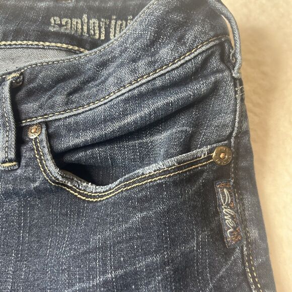 Silver Jeans Women’s34 Santorini Low Rise Ankle Medium Wash Denim Blue Jeans Y2K - Picture 8 of 12